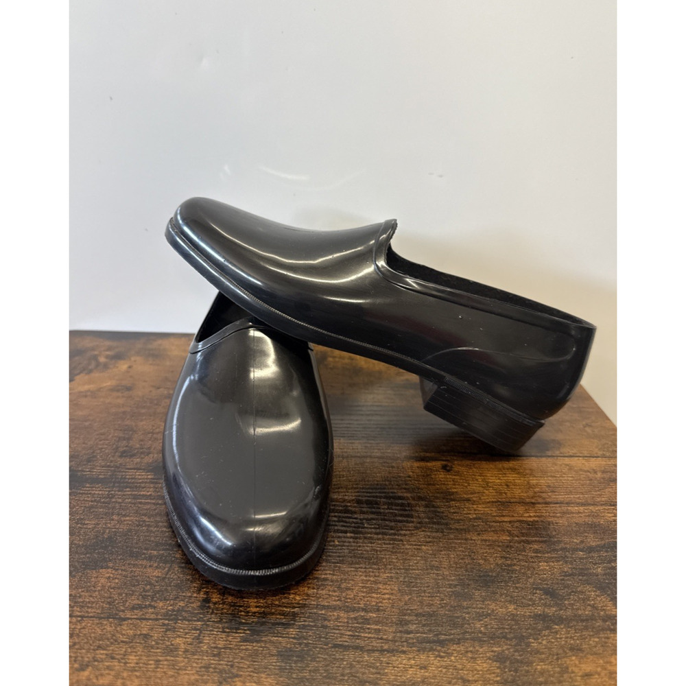 Rubber Rain Flats Loafer Shoes Ballerina Style Women Size 8 EU 39